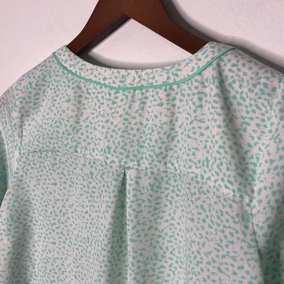 Copper Key Flowy Blouse White with Teal Dots XL - Picture 3 of 8